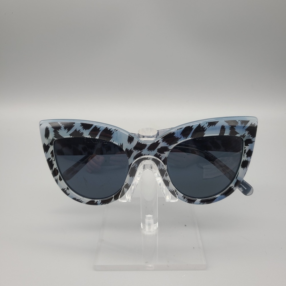 Sabre Runaway Sunglasses Blue Black Animal Print Cat Eye SV78-1551 Womens